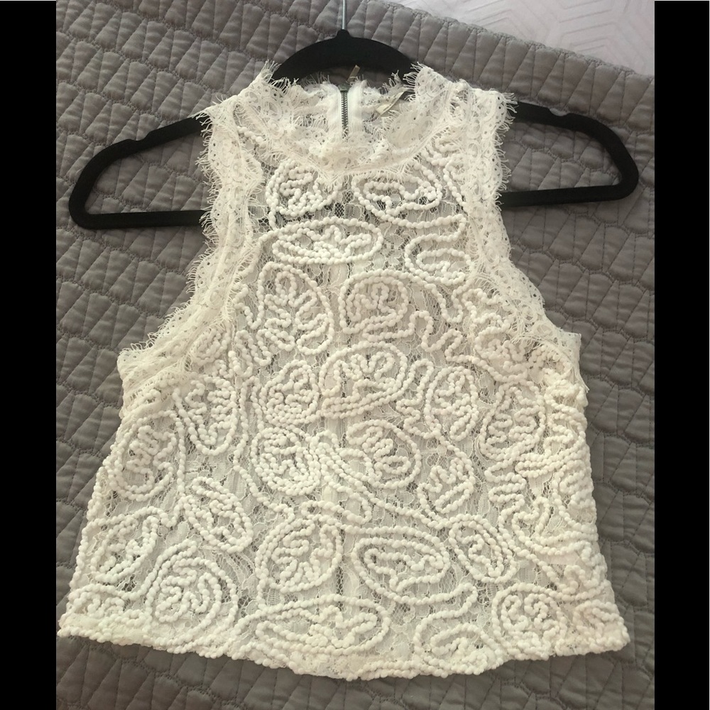 Zara Cropped Lace Top